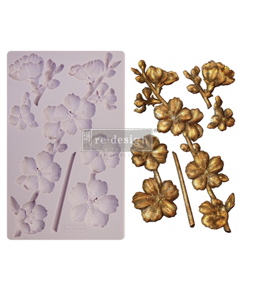 [655350650445] Redesign Décor Moulds® - Botanical Blossoms - 1 pc, 12,7 cm x 20,32 cm, 8 mm thickness