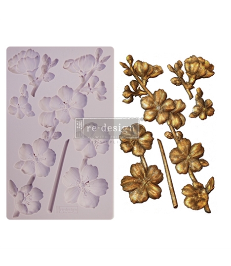 [655350650445] Redesign Décor Moulds® - Botanical Blossoms - 1 pc, 12,7 cm x 20,32 cm, 8 mm thickness