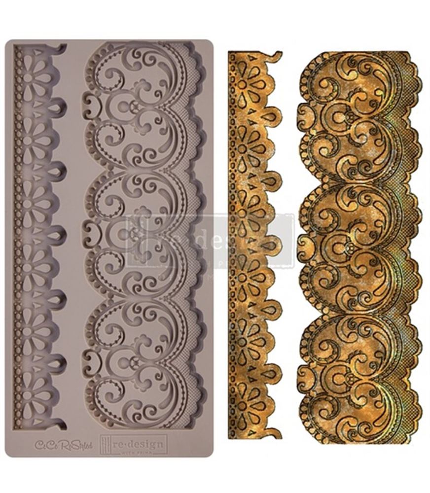 [655350654344] Redesign Décor Moulds® - CECE Border Lace - 1 pc, 12,7 cm x 25,4 cm, 8mm tickness
