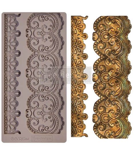 [655350654344] Redesign Décor Moulds® - CECE Border Lace - 1 pc, 12,7 cm x 25,4 cm, 8mm tickness