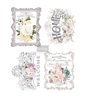 [655350635527] Redesign Décor Transfers® - Floral Home - size 27,94 cm x 38,10 cm each design