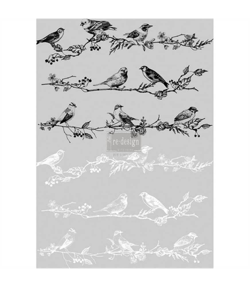 [655350640767] Redesign Décor Transfers® - Birds Berries - size 60,96 cm x 86,36 cm
