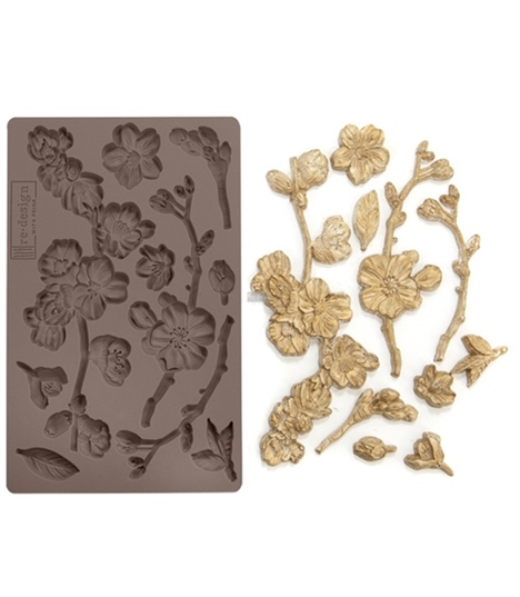 [655350643126] Redesign Décor Moulds®- Cherry Blossoms 5_x 8_ 8 mm thickness