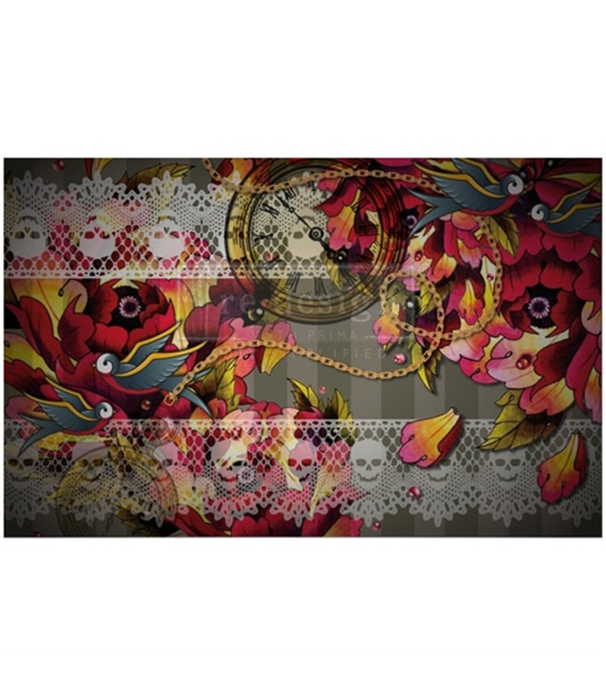 [655350654306] Redesign Decoupage Décor Tissue Paper - CECE Ink & Lace - 1 sheet, 48,26 cm x 76,2 cm