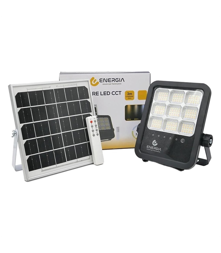 proiettore con pannello solare