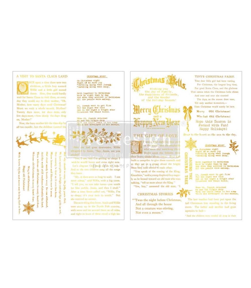 [655350684136] Middy Foil Transfers® Kacha - Golden Tidings