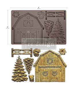 [655350684525] Redesign Decor Moulds® - Homestead Holiday - 1 pc, 12.7 x 20.3 x 0.8 cm