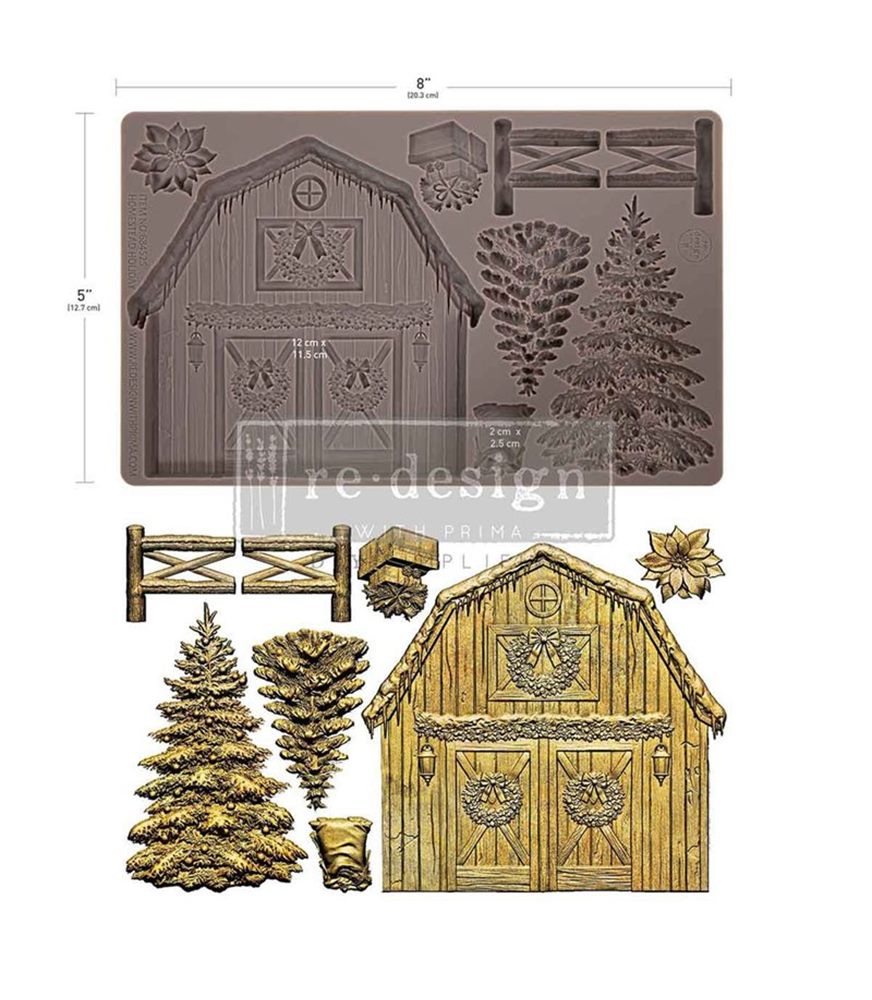 [655350684525] Redesign Decor Moulds® - Homestead Holiday - 1 pc, 12.7 x 20.3 x 0.8 cm