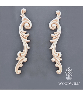 [802847] Wood Carved Decorative Set of 2 pieces 18