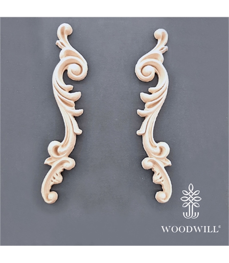 [802847] Wood Carved Decorative Set of 2 pieces 18