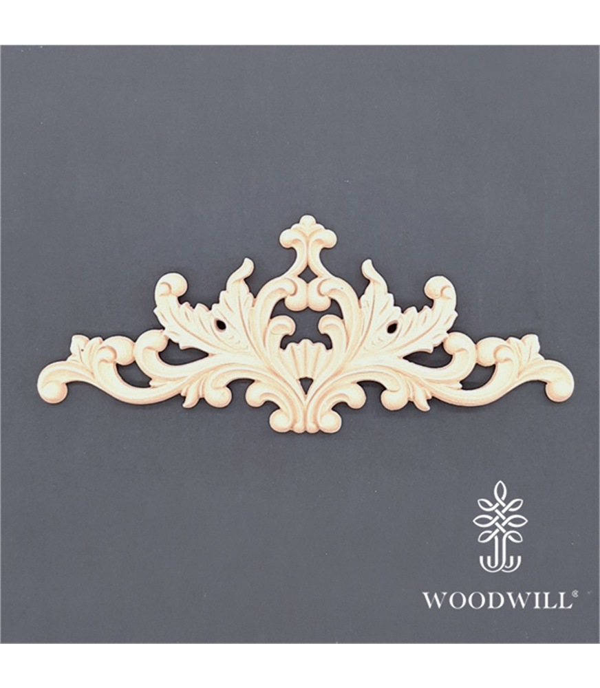 [802868] Wood Carving Decorative Center 12cm x 29cm