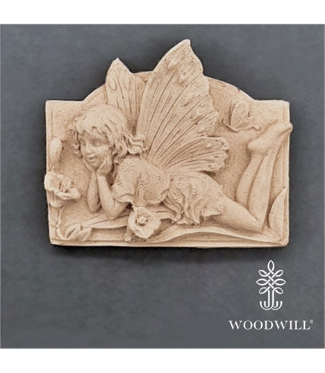 [802491] Wood Carved Decorative Fairy 11.8 cm x 9