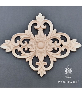 [802536] Wood Carving Decorative Center 22cm x 17cm (1)