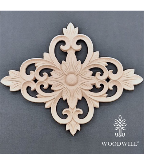 [802536] Wood Carving Decorative Center 22cm x 17cm (1)