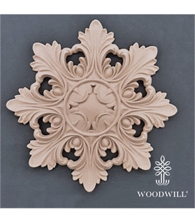 [802553] Wood Carving Decorative  Rosette 16 cm x 16cm