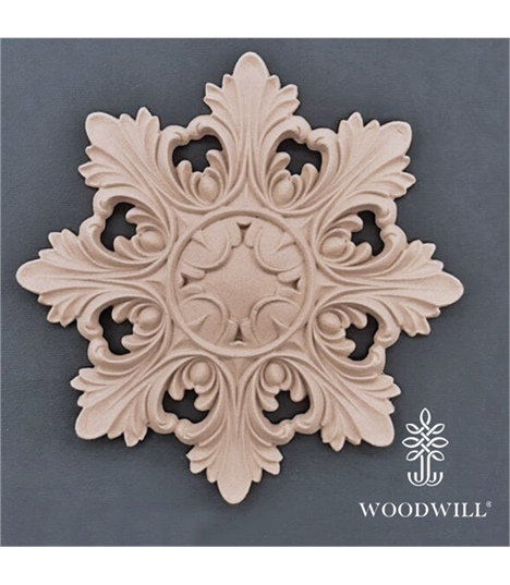 [802553] Wood Carving Decorative  Rosette 16 cm x 16cm