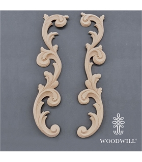 [801577] Wood Carving Decorative set of 2 Pieces 29 cm (1)