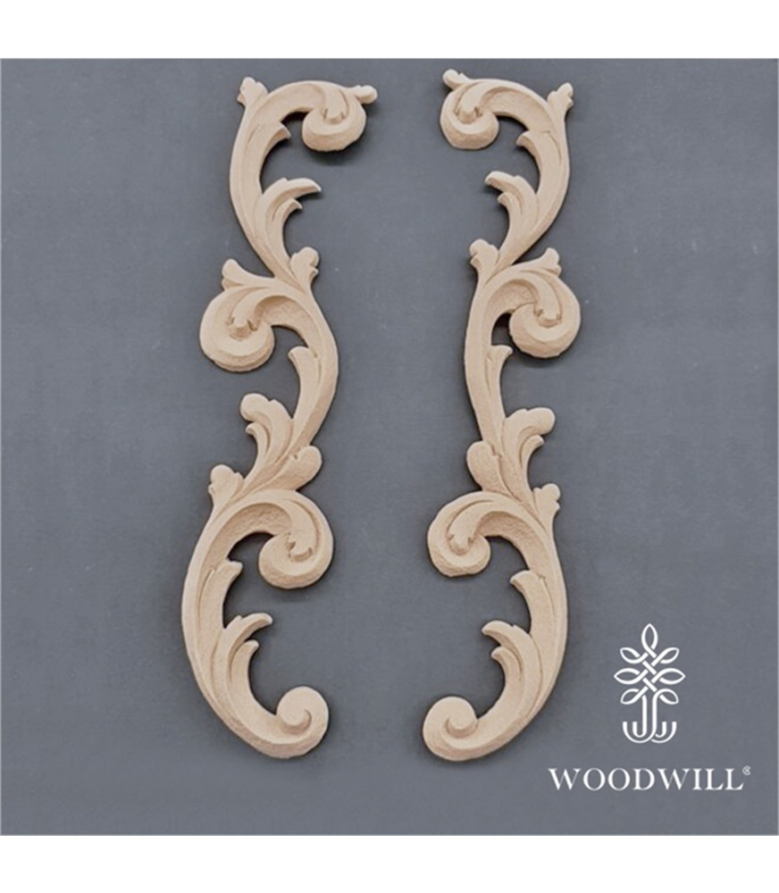 [801577] Wood Carving Decorative set of 2 Pieces 29 cm (1)