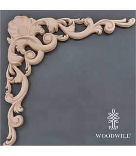 [802608] Wood Carving Decorative Corner 25.5cm x 25