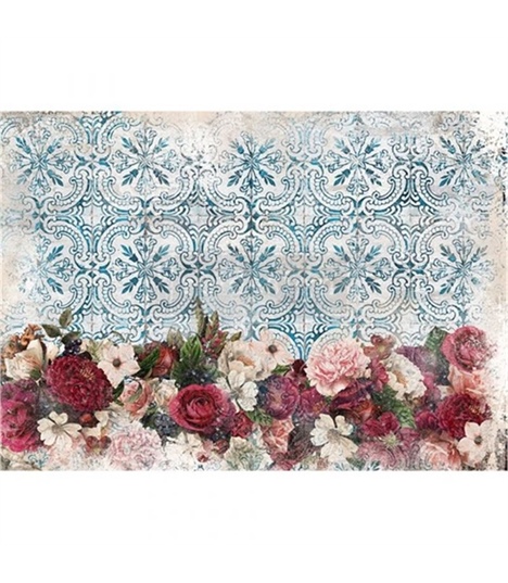 [655350651244] Redesign Decor Rice Paper - Burgundy Woods