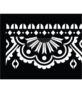 [655350655082] Stick & Style - Mendhi Border - 1 roll, 17,80 cm x 45,72 meter (15,24 cm design)_